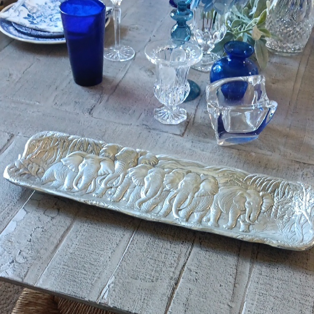 Arthur Court Vtg Elephant Long Tray